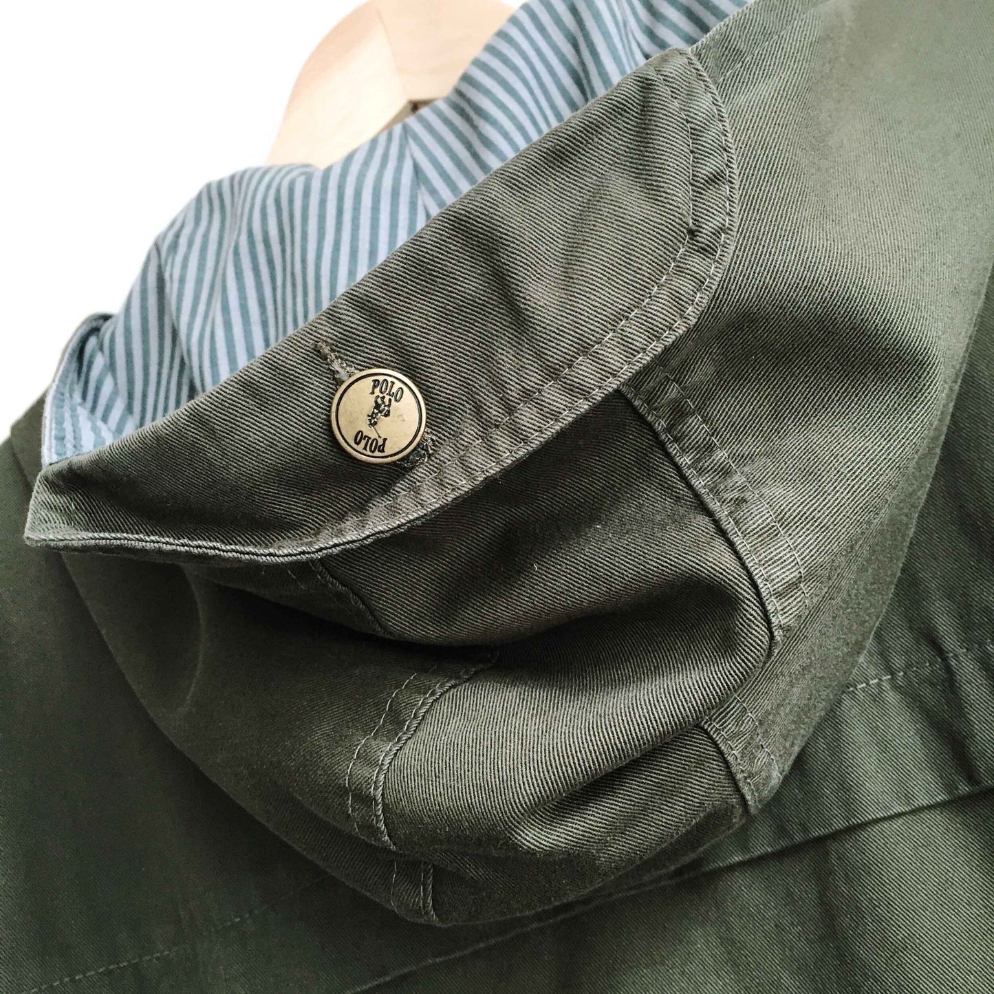 Polo Jeans cotton twill lined hooded jacket - size 34