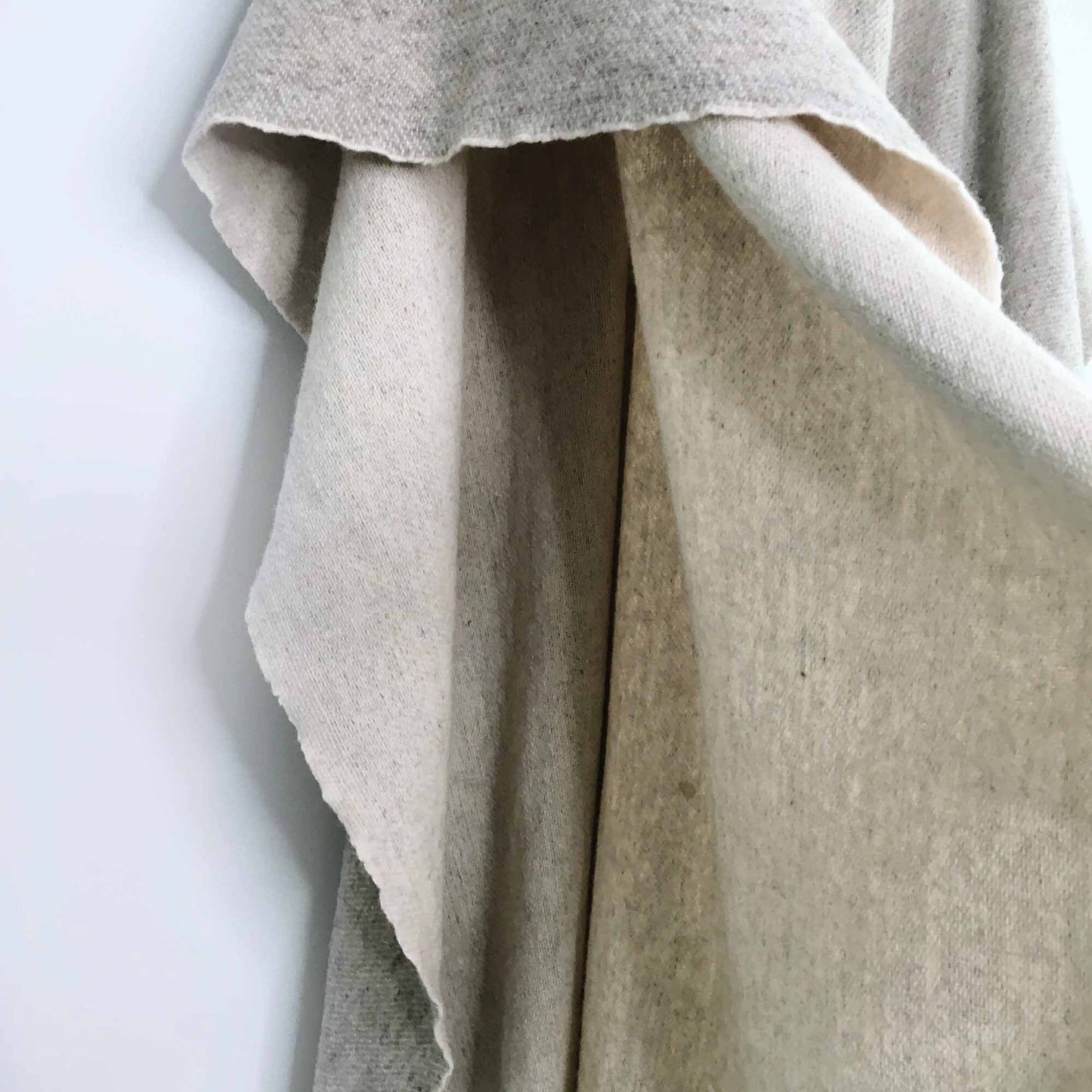 Vintage wool fringe blanket poncho - OS