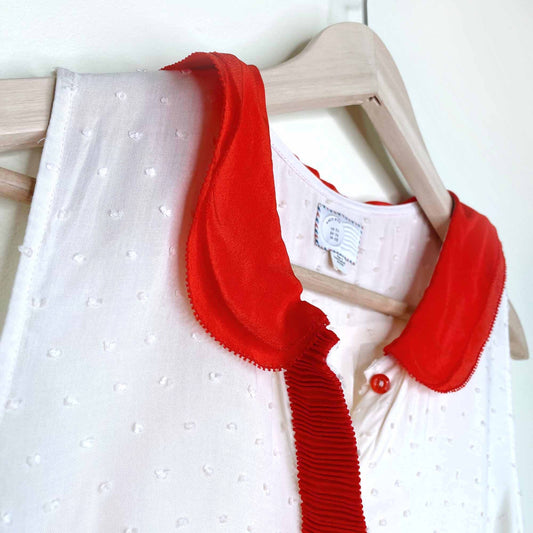 postmark louisa swiss dot sleeveless blouse - size 4