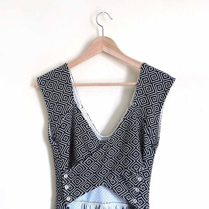 Postmark Rolo diamond criss cross back dress - size 8