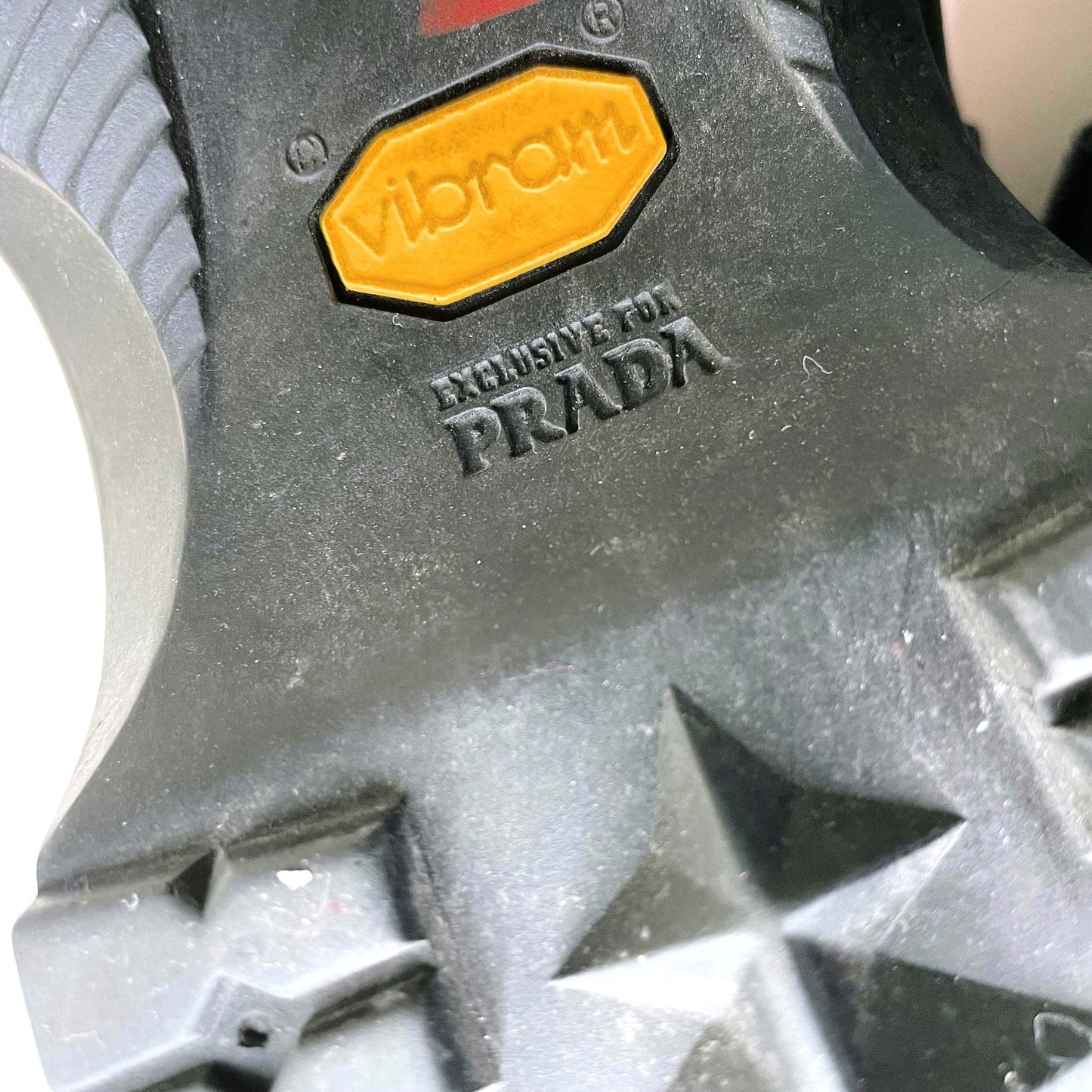 men's prada black leather velcro chunky derby shoes - size 38