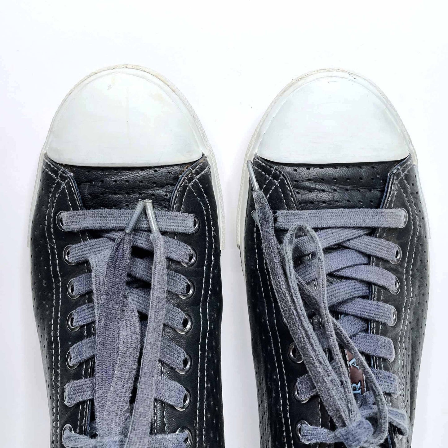 prada men's blue leather low profile sneaker - size 8