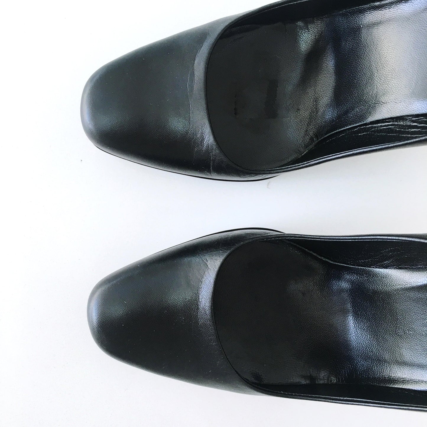 Prada square-toe leather pumps - size 36.5