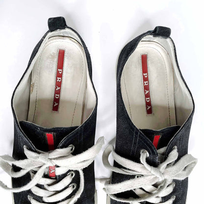 prada men's low profile suede sneakers - size 9.5