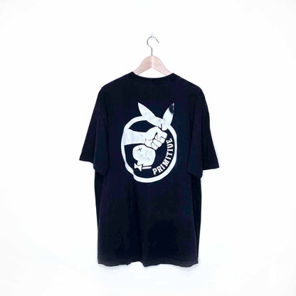primitive playboy bunny black tee - size large