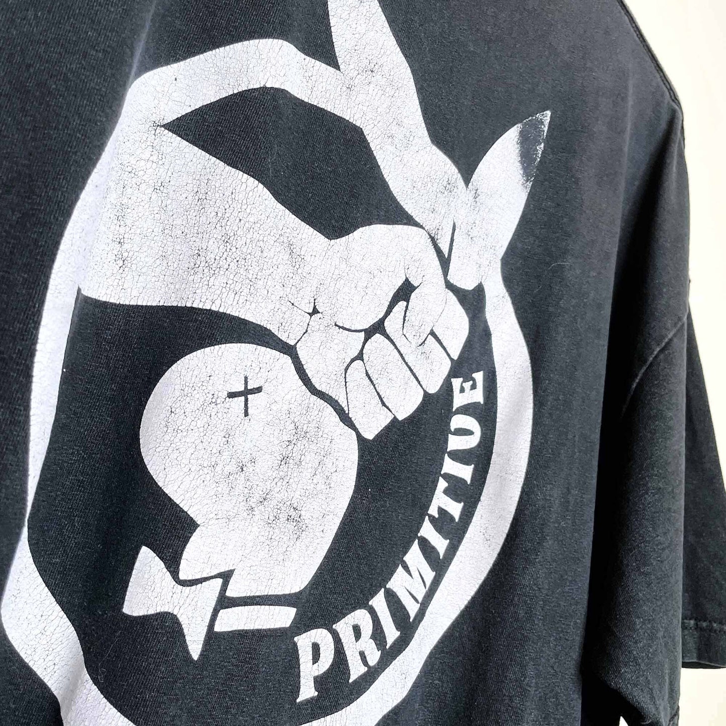 primitive playboy bunny black tee - size large