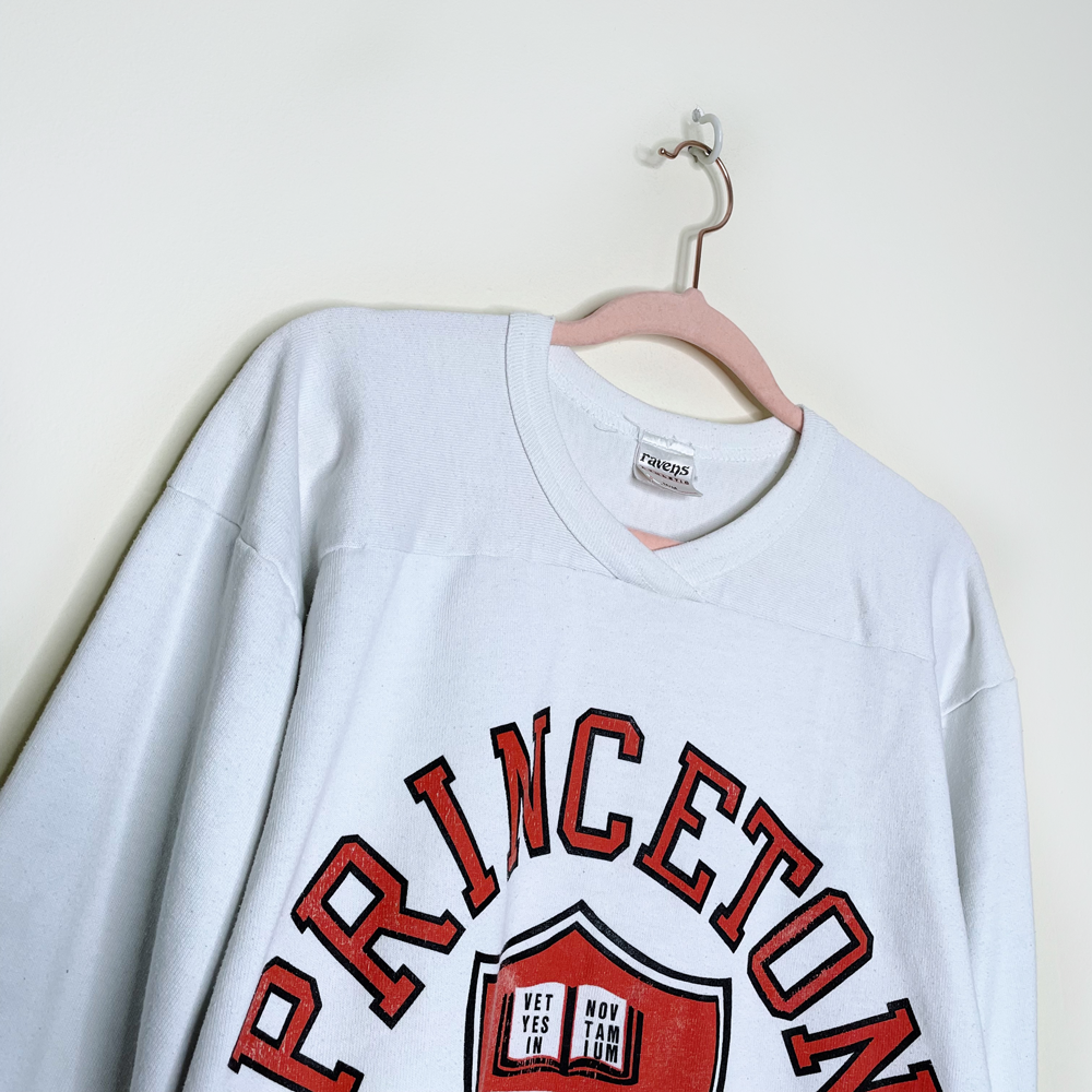 vintage ravens athletics princeton sweatshirt jersey - size medium