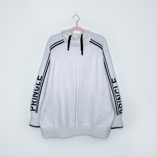 h&m x pringle oversized fine-knit hoodie - size medium