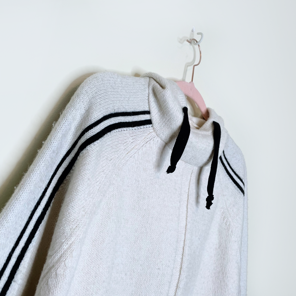 h&m x pringle oversized fine-knit hoodie - size medium