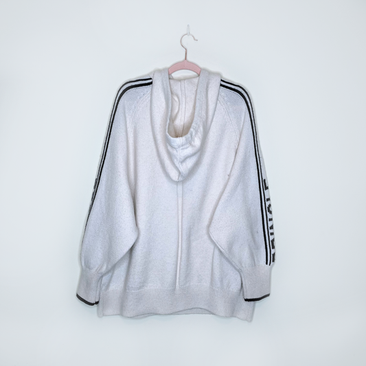 h&m x pringle oversized fine-knit hoodie - size medium