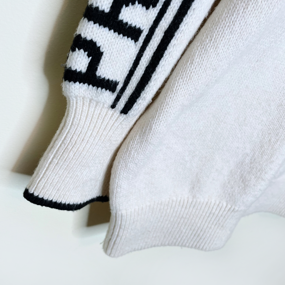h&m x pringle oversized fine-knit hoodie - size medium