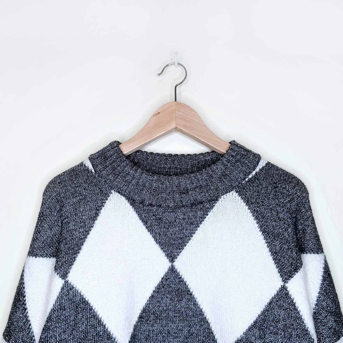 pringle of scotland x h&m diamond argyle wool-blend sweater - size large