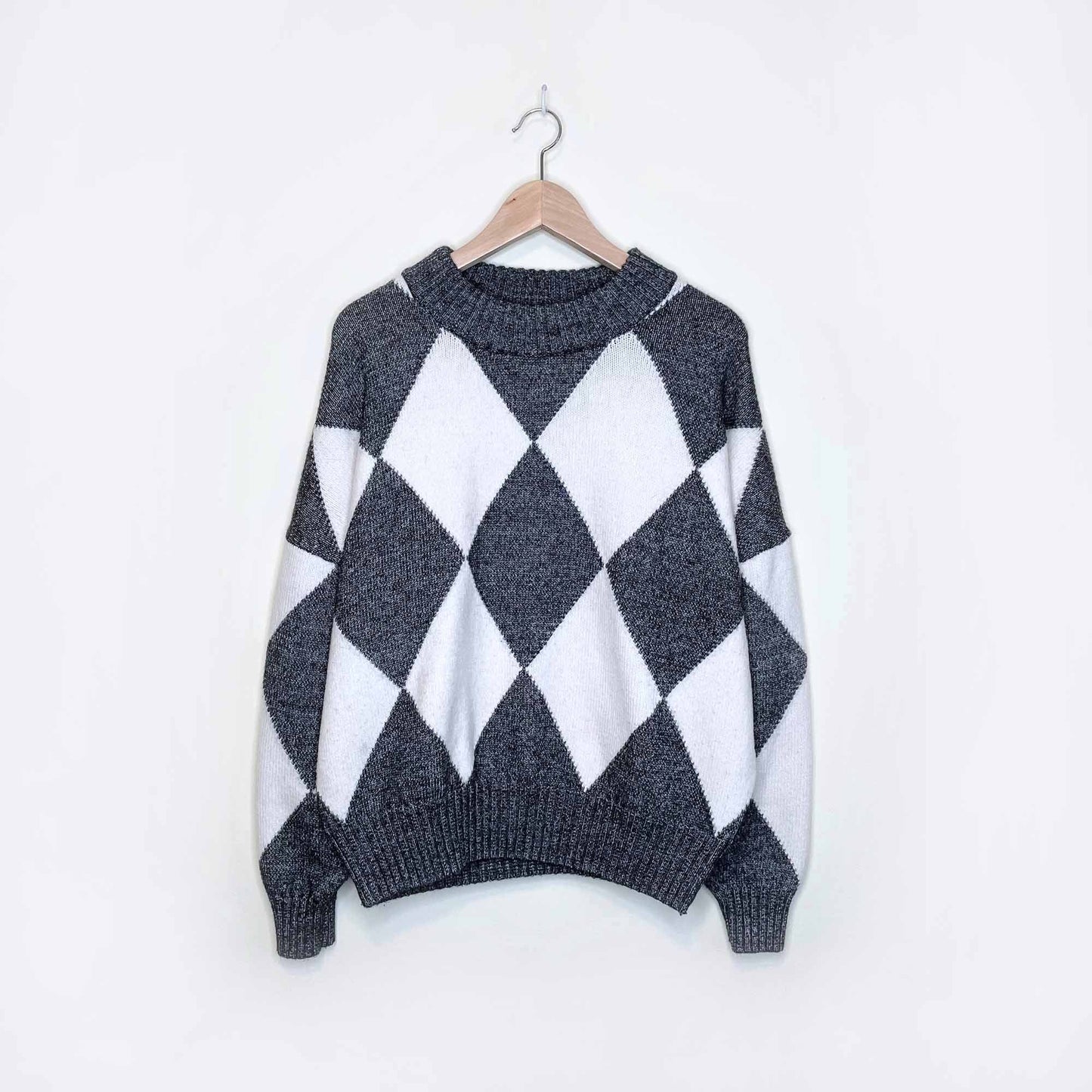 pringle of scotland x h&m diamond argyle wool-blend sweater - size large
