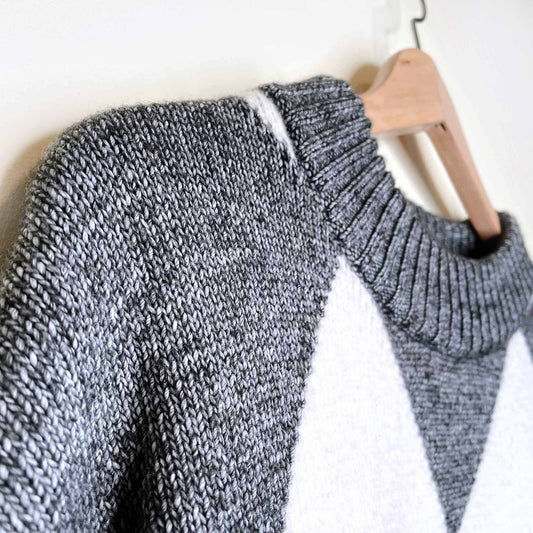 pringle of scotland x h&m diamond argyle wool-blend sweater - size large