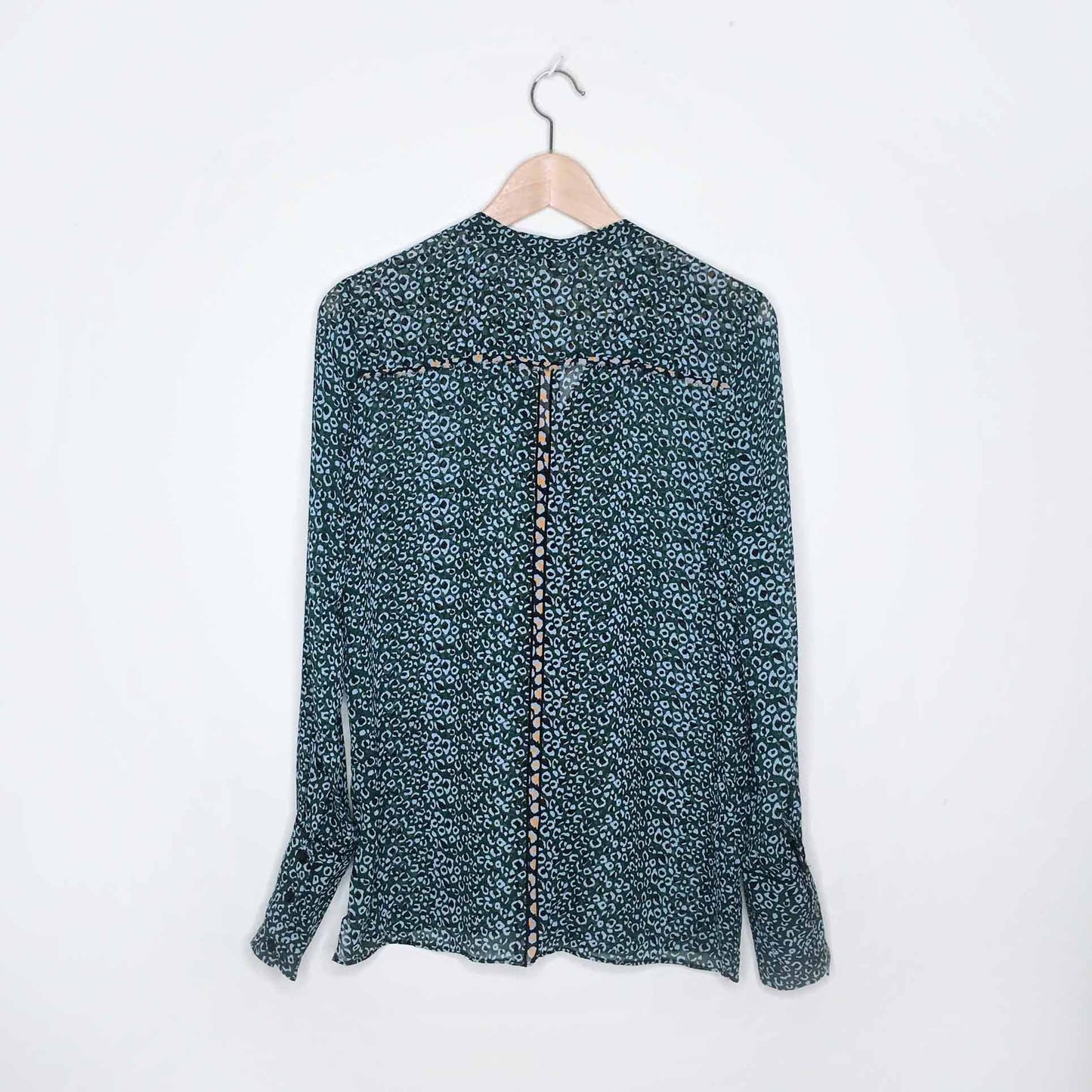 Proenza Shoulder leopard Georgette silk blouse - size Small