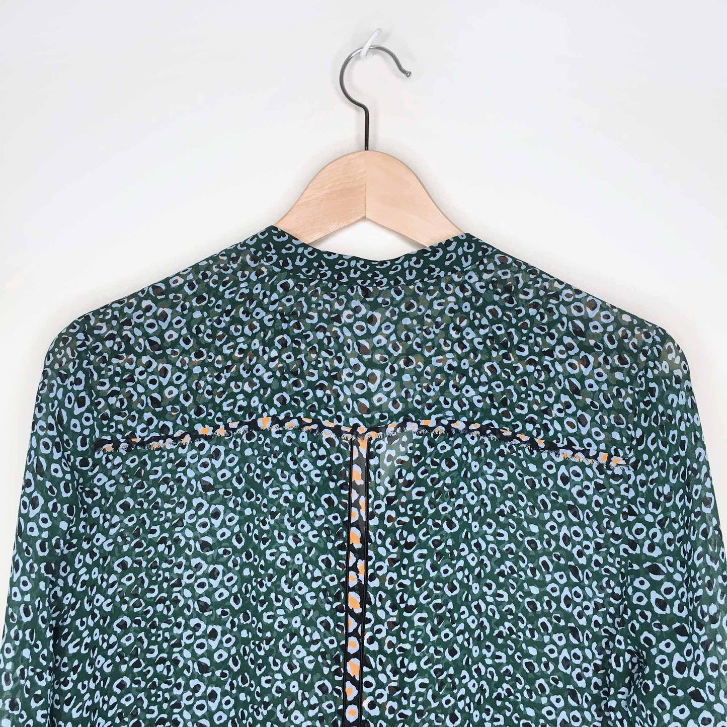 Proenza Shoulder leopard Georgette silk blouse - size Small