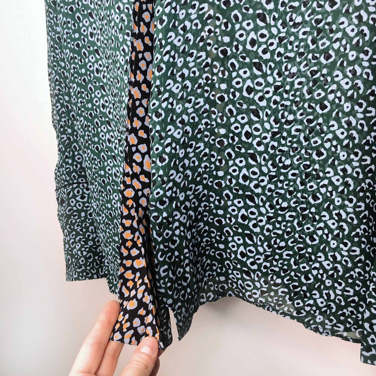 Proenza Shoulder leopard Georgette silk blouse - size Small