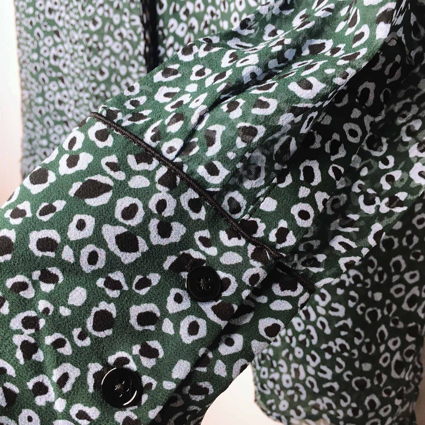 Proenza Shoulder leopard Georgette silk blouse - size Small