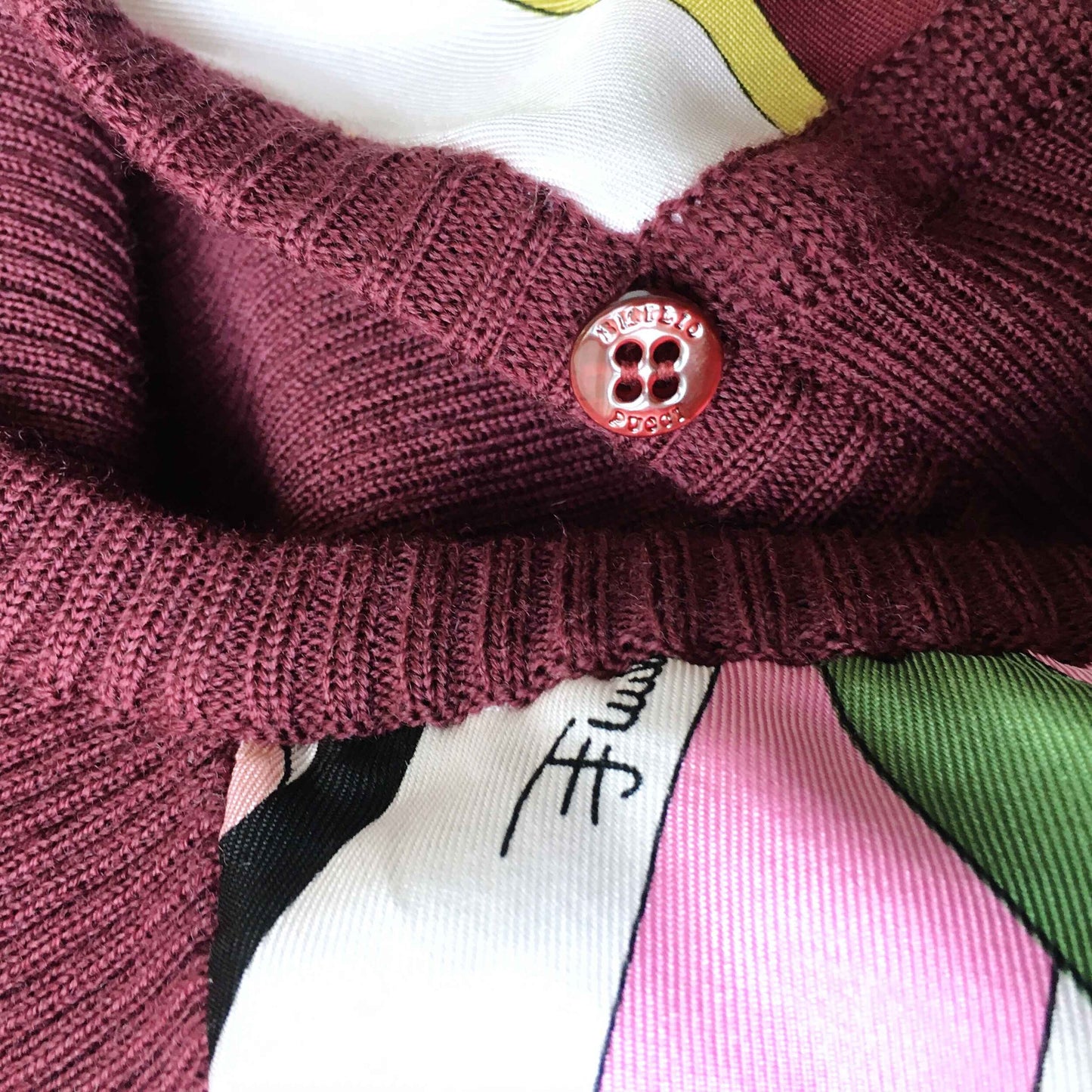 Emilio Pucci ruffle sleeve wool cardigan - size 8