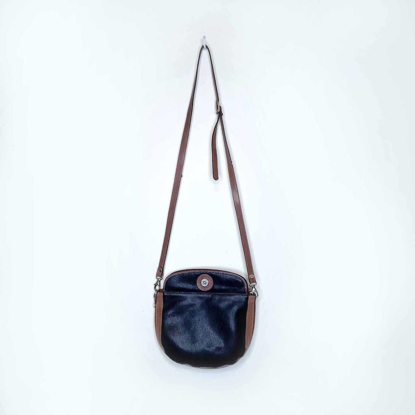 vintage i sante leather reversible cross body purse