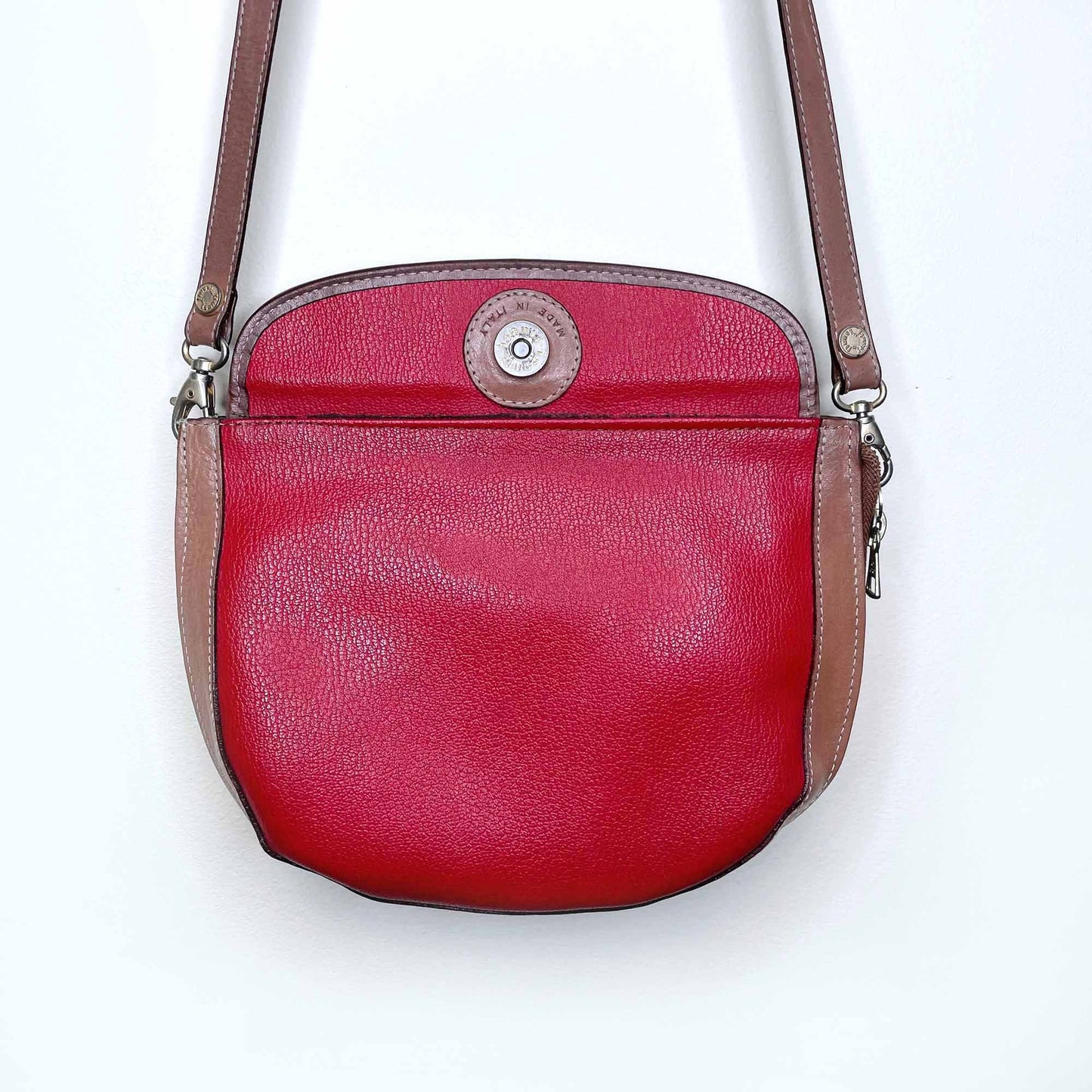 vintage i sante leather reversible cross body purse