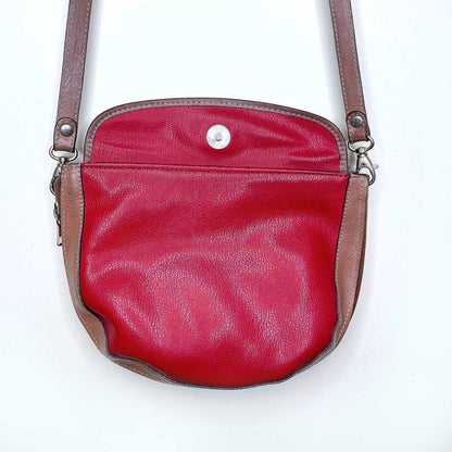 vintage i sante leather reversible cross body purse