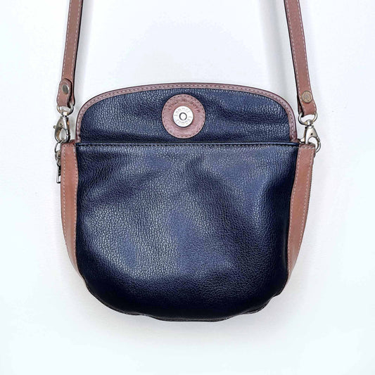 vintage i sante leather reversible cross body purse