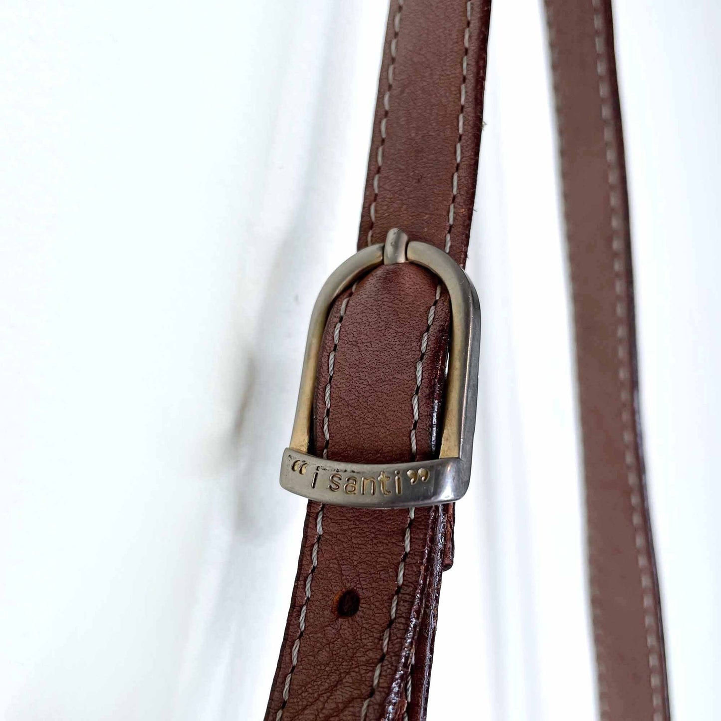 vintage i sante leather reversible cross body purse