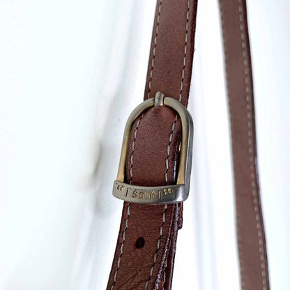 vintage i sante leather reversible cross body purse