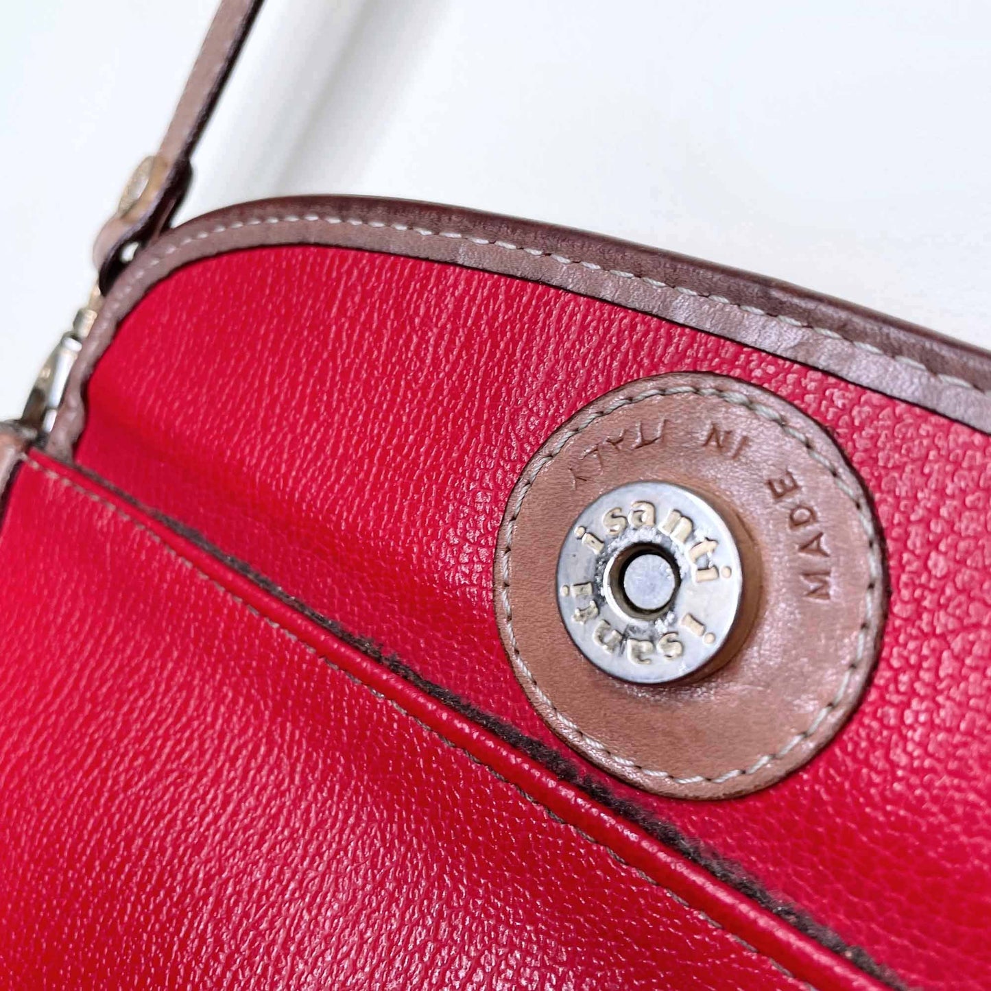 vintage i sante leather reversible cross body purse