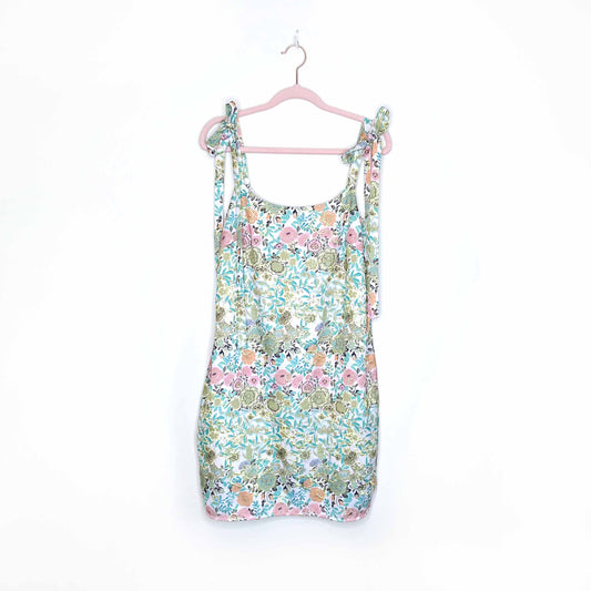rachel roy tie-strap floral dress - size 6