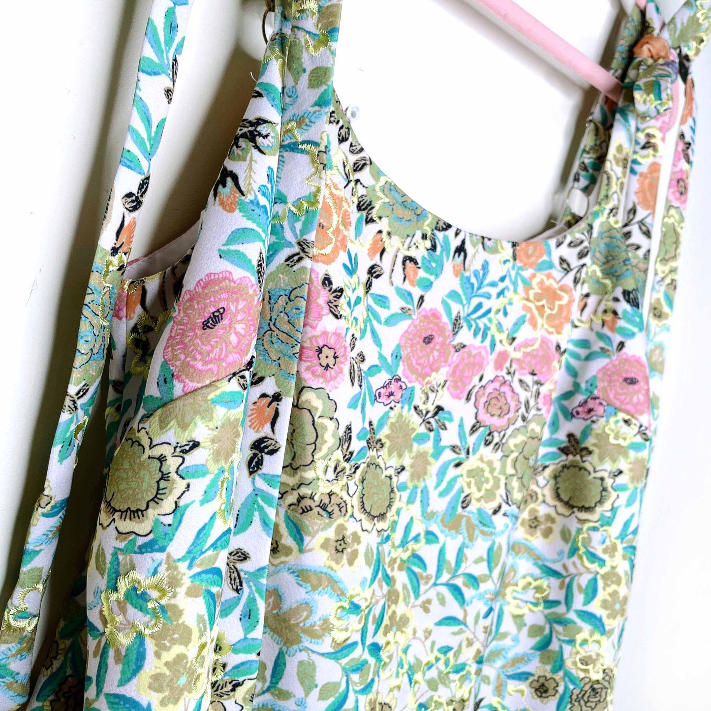 rachel roy tie-strap floral dress - size 6