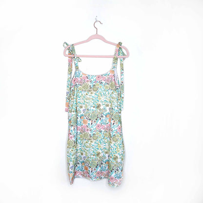 rachel roy tie-strap floral dress - size 6