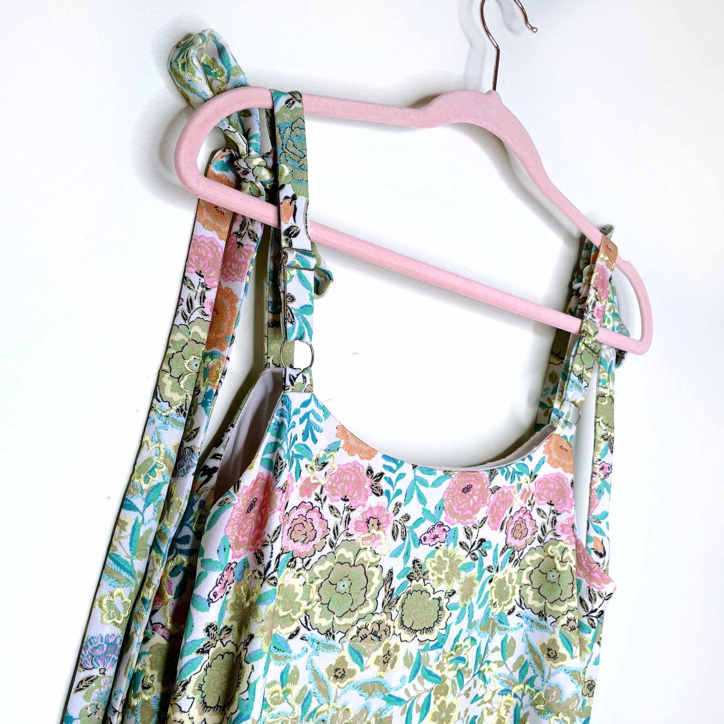 rachel roy tie-strap floral dress - size 6