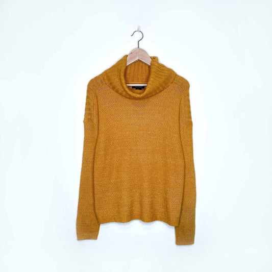 rachel zoe wool-blend mustard turtleneck sweater - size small