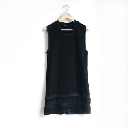 Rad Hourani unisex jersey dress with silk trim - size xs