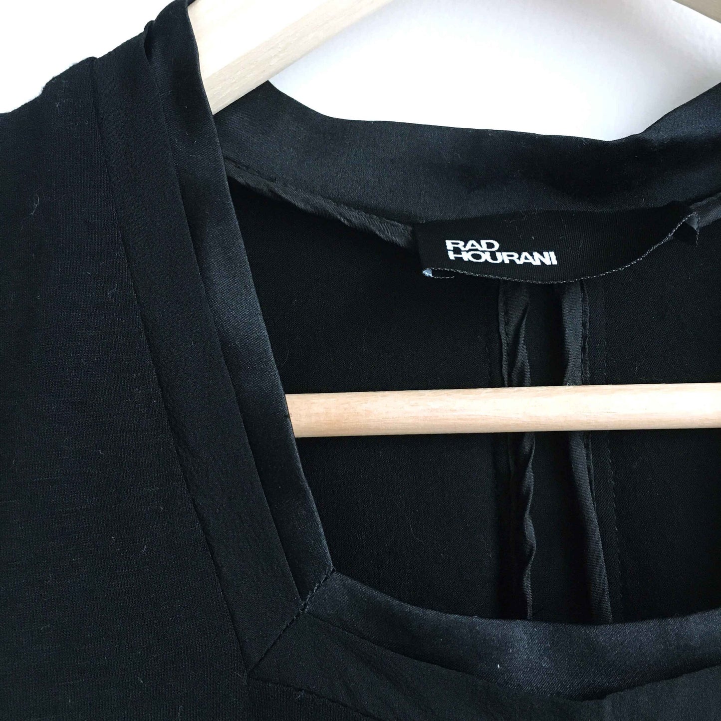 Rad Hourani unisex jersey dress with silk trim - size xs