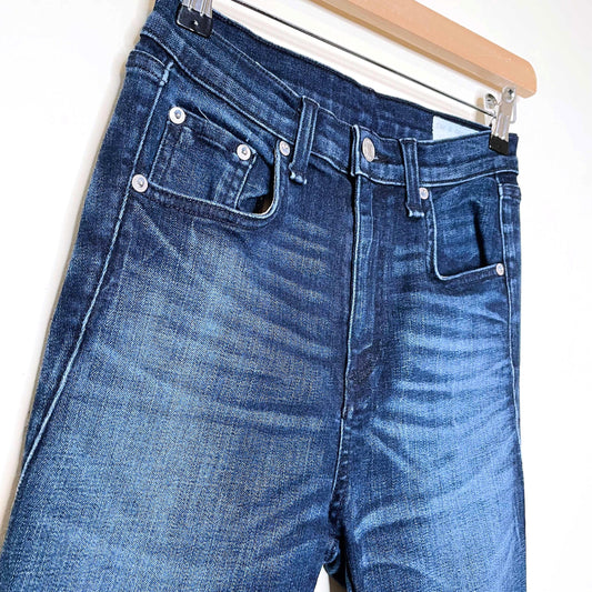 rag & bone justine anfield high rise zip cuff skinny jeans - size 27