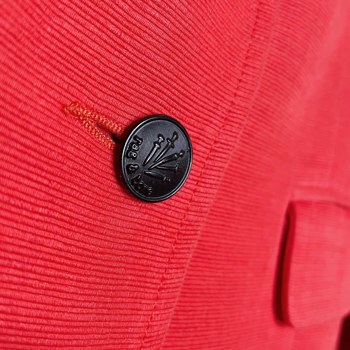 rag & bone orange bailey linen-blend blazer - size 4