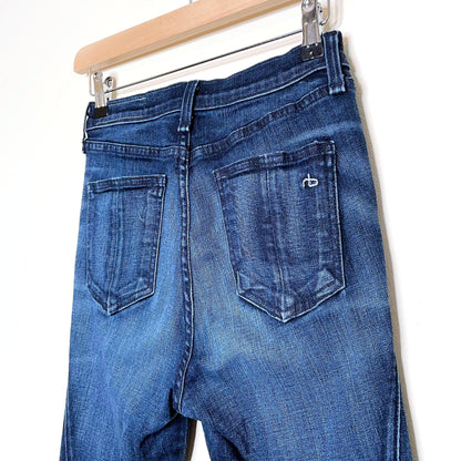 rag & bone justine anfield high rise zip cuff skinny jeans - size 27