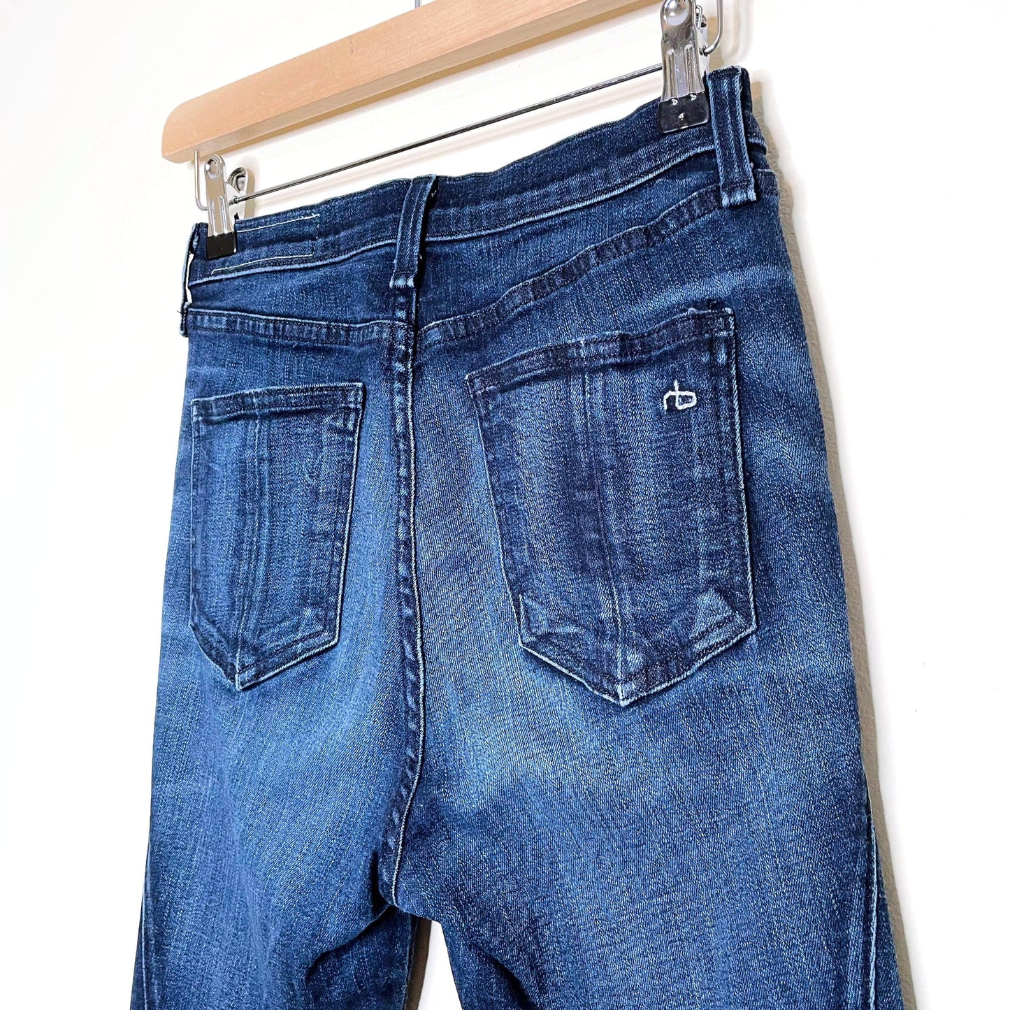 rag & bone justine anfield high rise zip cuff skinny jeans - size 27