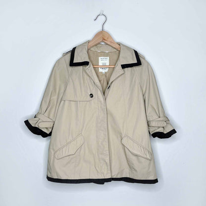 rag &amp; bone 3/4 sleeve short trench coat - size 8