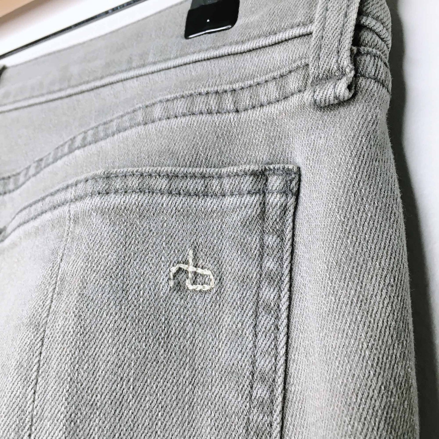 rag &amp; bone rally moto leather panel jeans - size 28