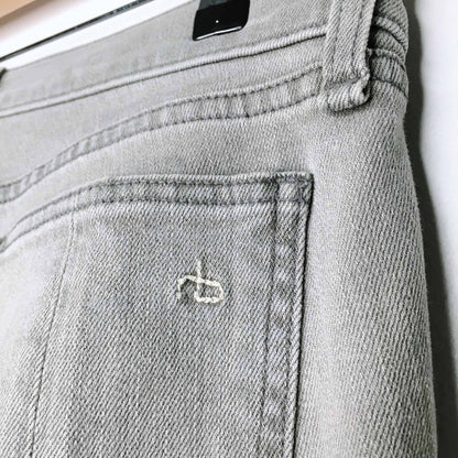 rag &amp; bone rally moto leather panel jeans - size 28