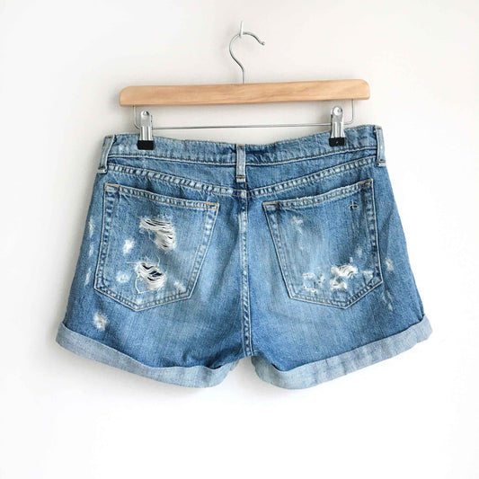 Rag &amp; Bone distressed rolled hem boyfriend short - size 26
