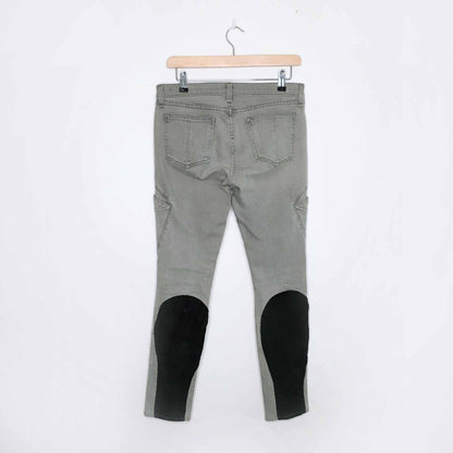 rag &amp; bone rally moto leather panel jeans - size 28