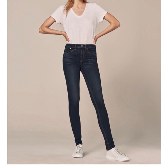 rag &amp; bone heritage high rise skinny  jeans - size 26