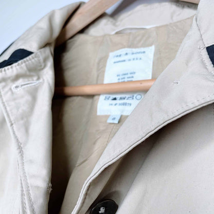 rag &amp; bone 3/4 sleeve short trench coat - size 8