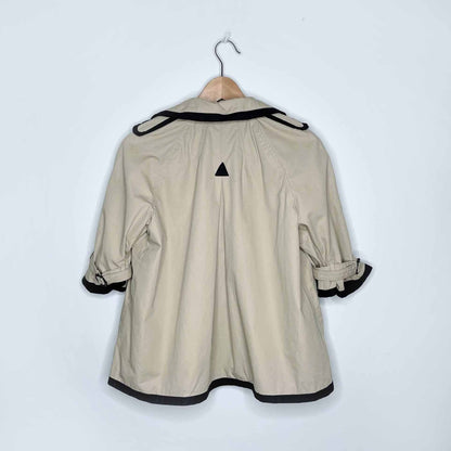 rag &amp; bone 3/4 sleeve short trench coat - size 8