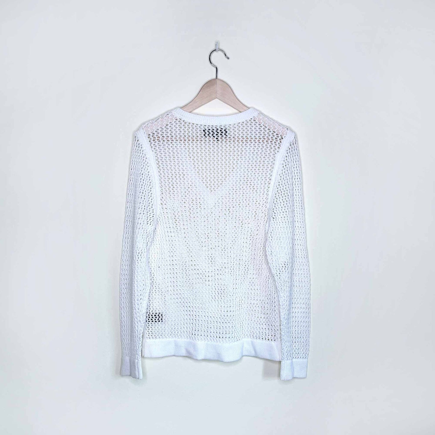 rag & bone cotton v-neck loose knit sweater - size small